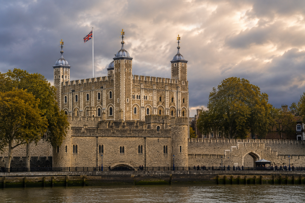 The Tower of London, historic royal fortress on the River Thames in London.